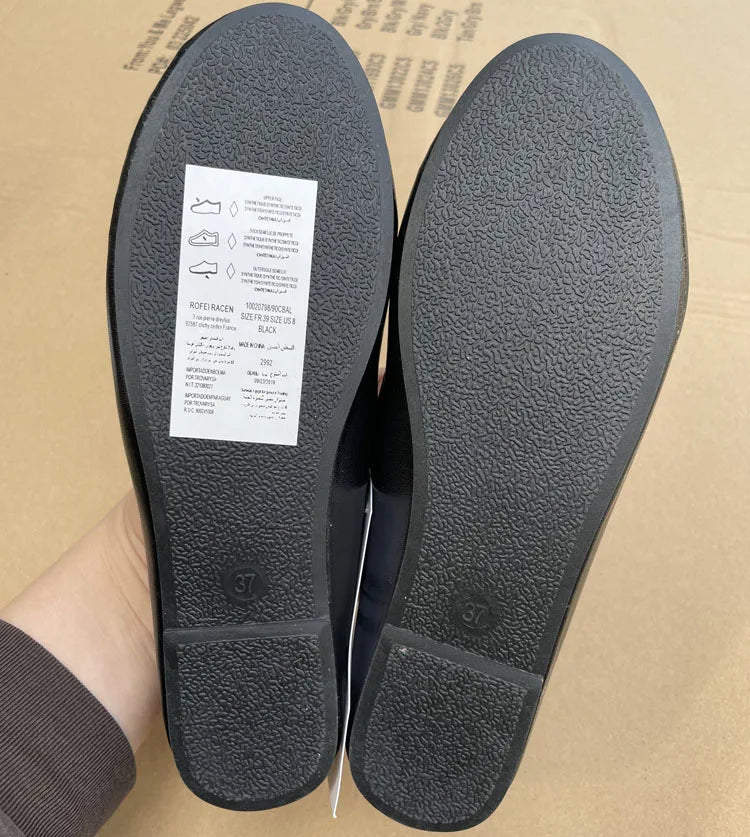 Ballerine Royale by Élise – Couro Premium, Laço Minimalista e Design Soft Parisien